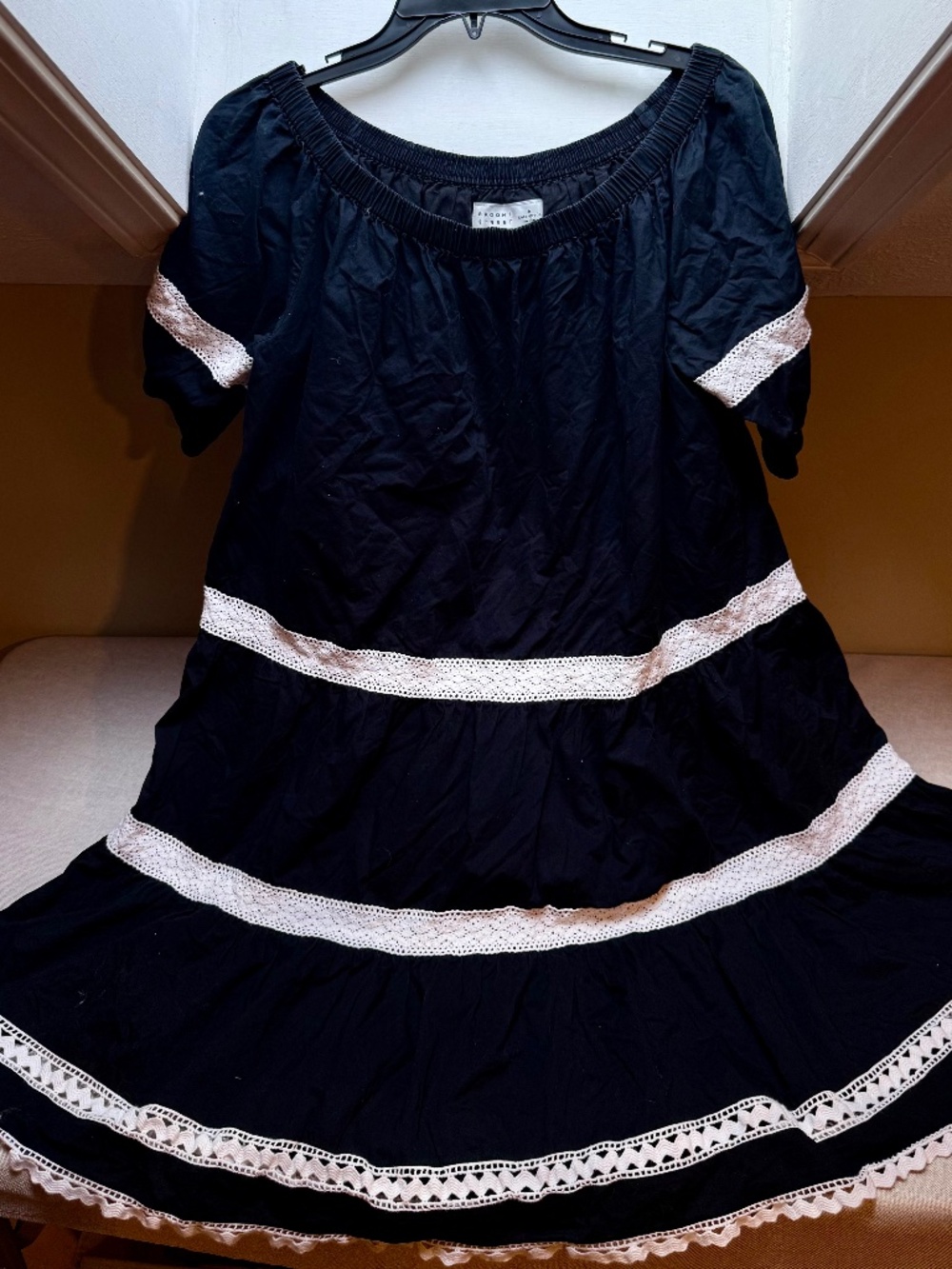 Kate Spade Broome Street Black and White Tiered Dress Size Small